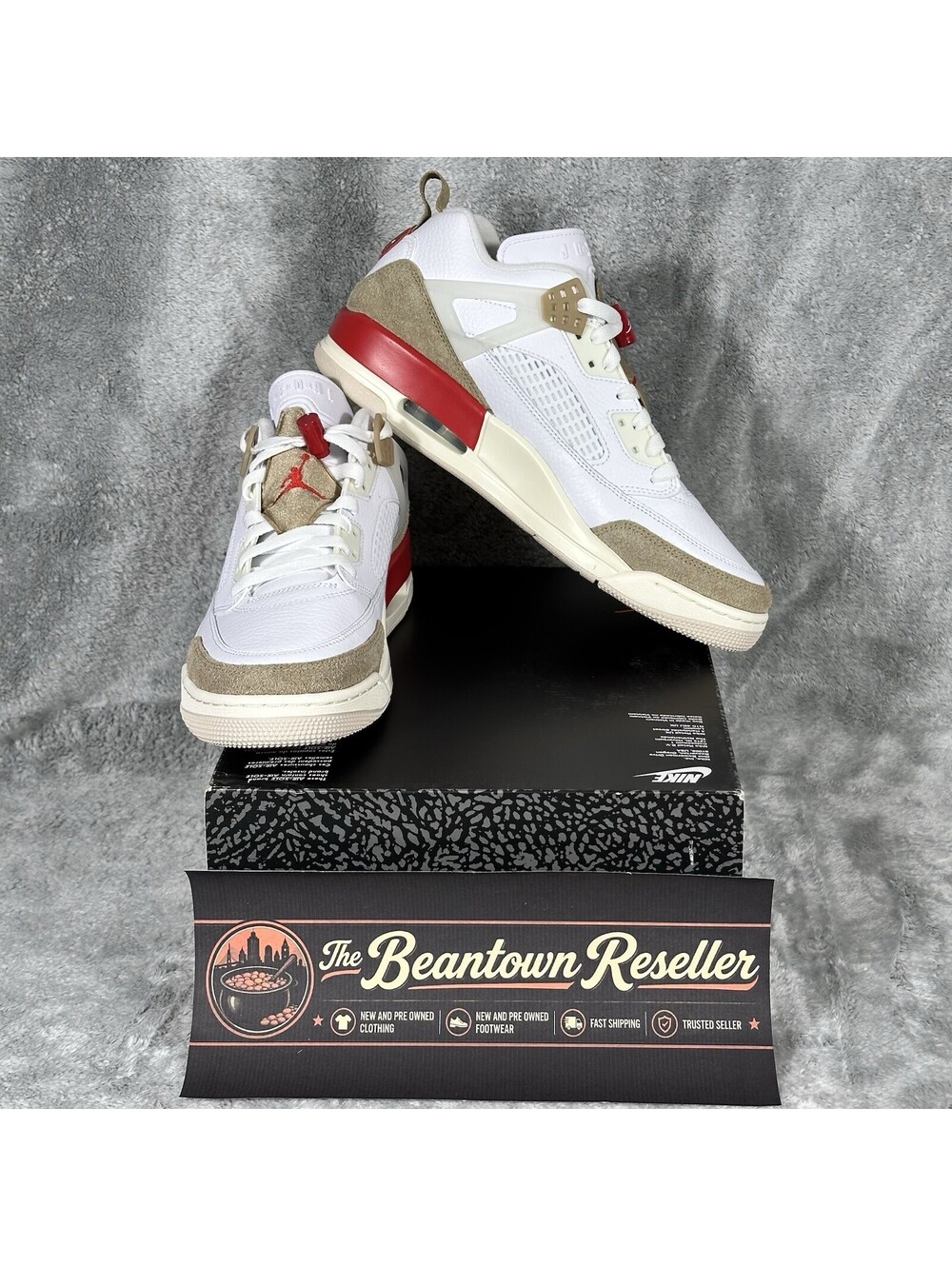 Nike Men’s Size 11 Jordan Spizike Low White Fire Red Desert Camo FQ1759-105